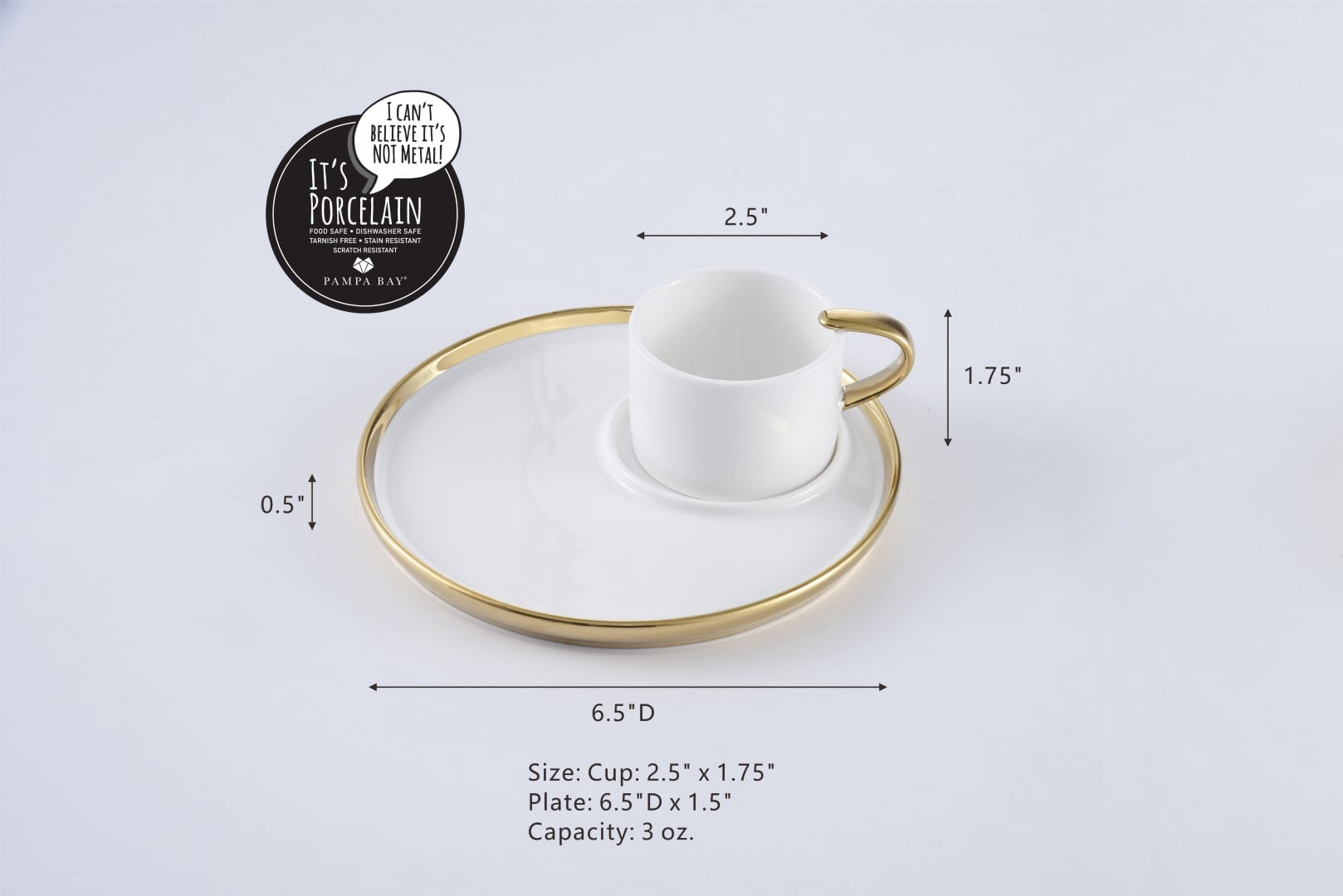 Pampa Bay for Coffee Lovers Espresso Cup and Plate