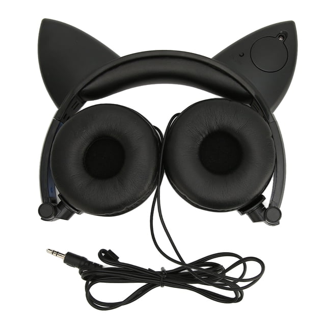 Kids Wired Headphone, Wrap Around Design Kids Cartoon Headphone Cat Ear Design for Tablets for Girls