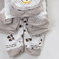 thumbnail image 4 of Splozh Layette Set Girl Baby Layette Gift Set for Baby Boys 8 Piece Jumpsuit+Top+Pant+Bib+Hat+Socks Boy Baby Clothes Newborn Light Gray,0-3 Months, 4 of 4