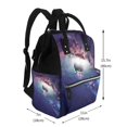 thumbnail image 2 of Fotbe Planets Stars And Galaxies Mochila Maternidad - Lona de Sarga Impermeable, Mochila de Pañales de Gran Capacidad con Múltiples Bolsillos y Correas Ajustables, 2 of 6