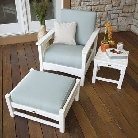 POLYWOOD® Club Deep Seating 3 pc. Set - White / Spa