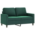 thumbnail image 3 of vidaXL 2 Piece Sofa Set with Cushions Dark Green Velvet, 3 of 5
