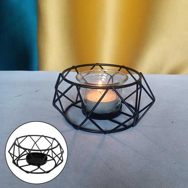 candelieres de lámpara de té alambre geométrico candeliere de lámpara de té de hierro linterna boda decoraciones de fiest Estilo 1 Colco candelabro candelita