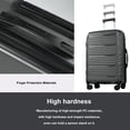 thumbnail image 2 of Travelhouse 3 Piece Hardshell Luggage Set Hardside Lightweight Suitcase with Lock Spinner Wheels and 2 Packing Cubes.(Gray), 2 of 7