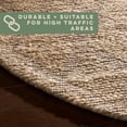 thumbnail image 6 of TOWN & COUNTRY TERRA Sol Interwoven Diamond Hand-Knotted Flatwoven 100% Natural Jute Round Area Rug, Natural/Black, 5" Round, 6 of 9