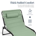 thumbnail image 5 of Best Choice Products Extra Wide Padded Patio Chaise Lounge Chair, Portable Recliner w/ 8 Positions - Sage Green, 5 of 8