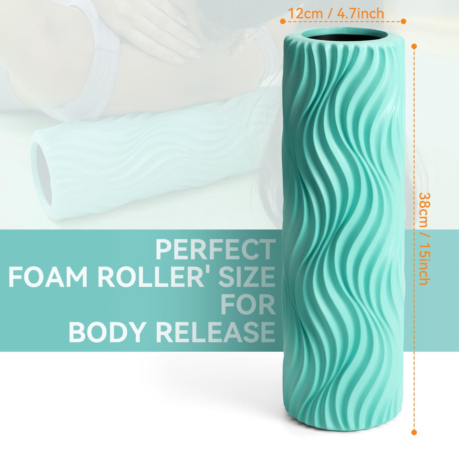 Subculture Pick Foam Roller - Medium Density Deep Tissue For Massage And Myofascial Wave Textured Release  & Stretching