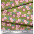 thumbnail image 3 of Soimoi Green Heavy Canvas Fabric Leaves & Floral Print Fabric by Yard 58 Inch Wide, 3 of 3