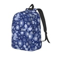 thumbnail image 1 of Disketp Beautiful Snowflake Butterfly print Canvas Backpack Lightweight Travel Daypack Student Rucksack Laptop Backpack-Small, 1 of 5