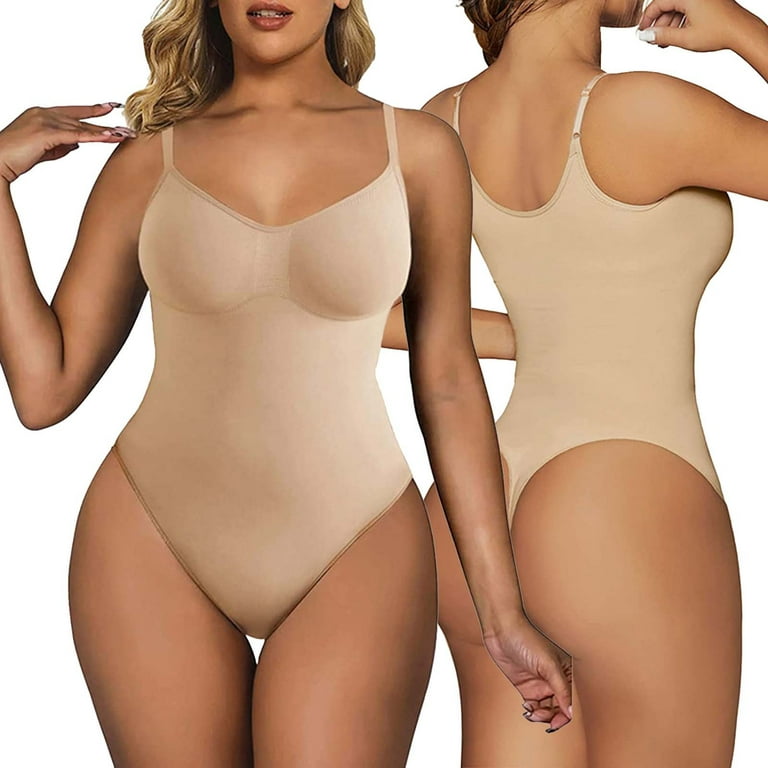Strapless Shapewear Bodysuit Seamless Body Shaping Belly Controlling  Lifting Plus Size Thong Briefs Suspenders Tight Corset Slimmer Body Shaper  Beige