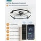 thumbnail image 2 of Ventilador de techo LEDIARY, 61 cm, luz regulable, 6 velocidades, color negro, 2 of 8