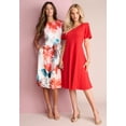 thumbnail image 6 of Roaman's Women's Plus Size Ponte Flared Dress, 6 of 6