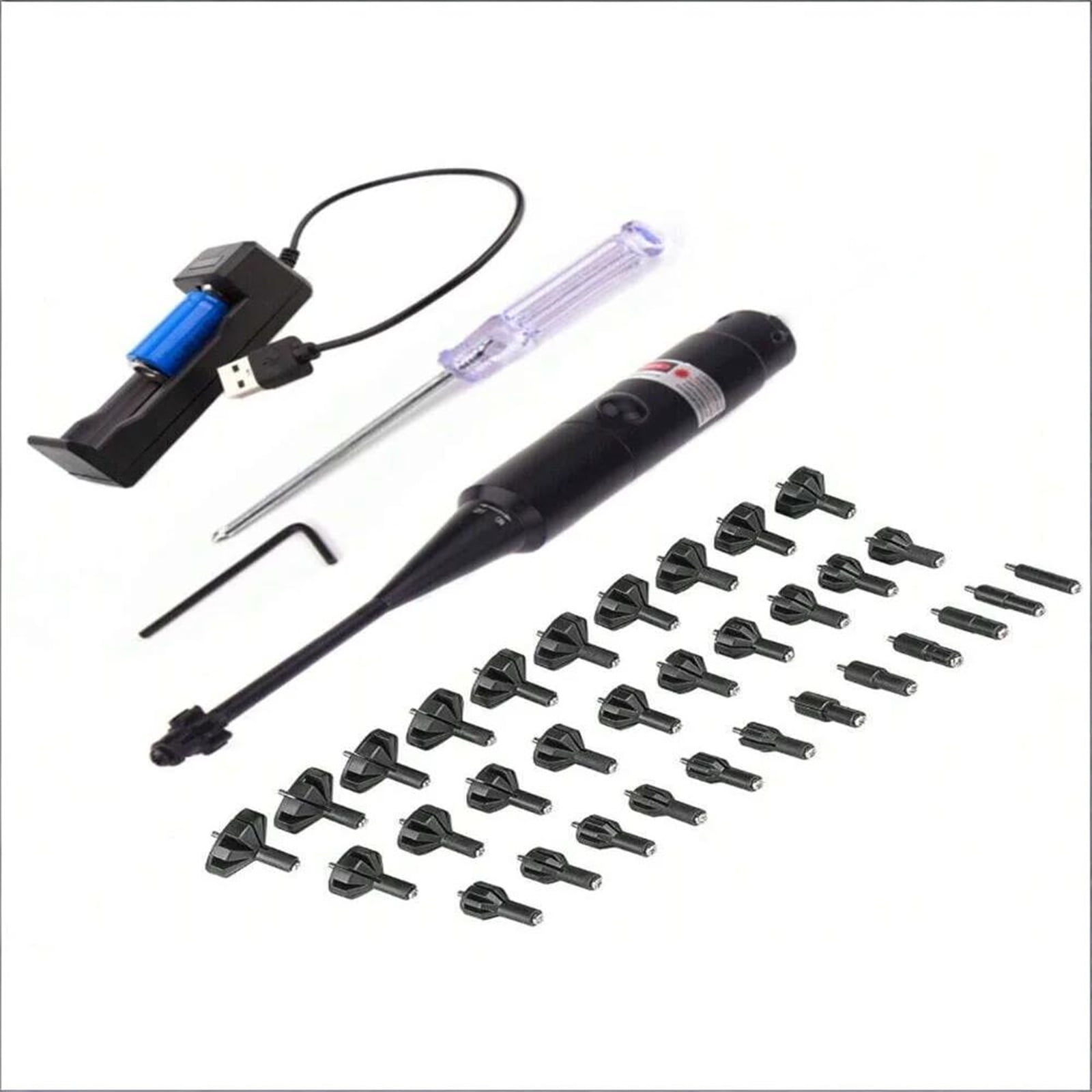 Bore Sight Laser - Bore Sight Kit - with Button Switch Red Laser Bore Sight