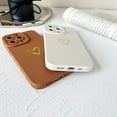 thumbnail image 5 of Compatible with iPhone 13 Pro Case for Women, Bronzing Luxury Heart Phone Case Cute Side Pattern Soft TPU Shockproof Full Camera Lens Protective Cover for iPhone 13 Pro 6.1 Inch - Burgundy, 5 of 10
