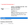 thumbnail image 2 of Antenna - Compatible with 1990 - 1993 Mercedes-Benz 300SL 1991 1992, 2 of 2