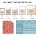 thumbnail image 3 of Yibo Strawberry Cherry Pattern Flannel Soft Warm Cute Strawberry Fruits Blanket Fleece Bed Couch Living Room Blanket for Kids Adults, 3 of 8