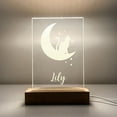 thumbnail image 5 of Personalized Stand Night Light Up Lamp LED Custom Free Engraved Names, Wood Base, Moon and Stars, Animals, Nature, 5 of 8