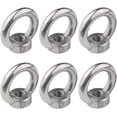 thumbnail image 1 of Tuerca de anillo M10, 6 uds., tuerca de ojo de elevación de rosca de acero inoxidable 304, tuercas de ojo para accesorios de elevación JFHHH pequeña, 1 of 5