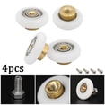 thumbnail image 4 of 4Pcs Shower Room Pulley Bathroom Sliding Glass Door Wheels Nylon Copper Roller, 4 of 4