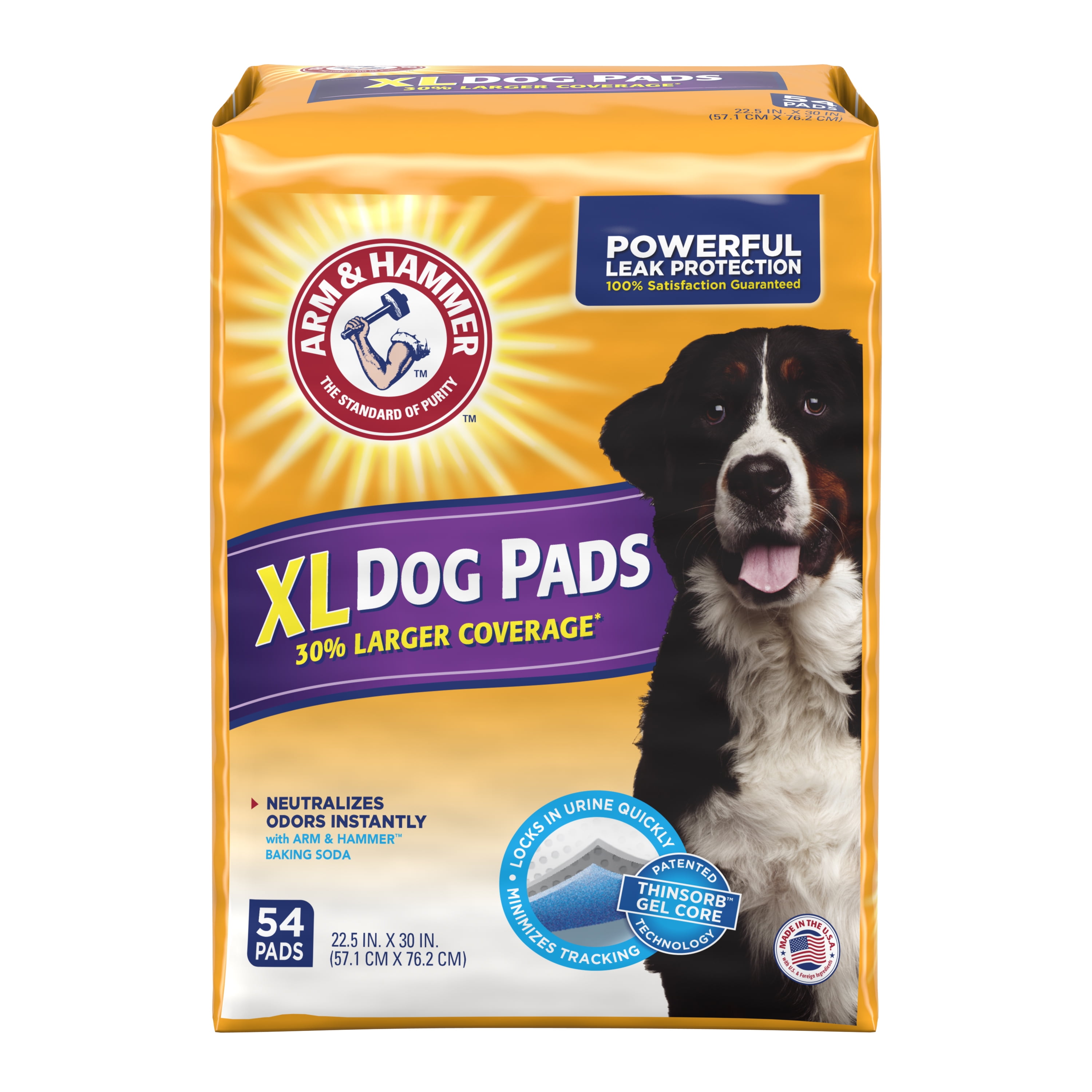 Arm & Hammer XL Absorbent Dog Pads, 54 Ct