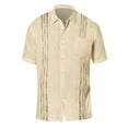 thumbnail image 4 of XDZJLR Men's Shirts Floral Button Down Tropical Holiday Beach Tee, 4 of 4