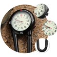 thumbnail image 4 of Backpack Fob Watch 2Pcs Black Stainless Steel Durable Design Clip Watch for Timekeeping, 4 of 4