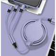 thumbnail image 3 of 3-in-1 On The Soft glue Go Retractable Charging Cable, Support Fast Charging and Data Sync, Compatible with Micro USB, USB-C/Type-C Devices, 3 of 5