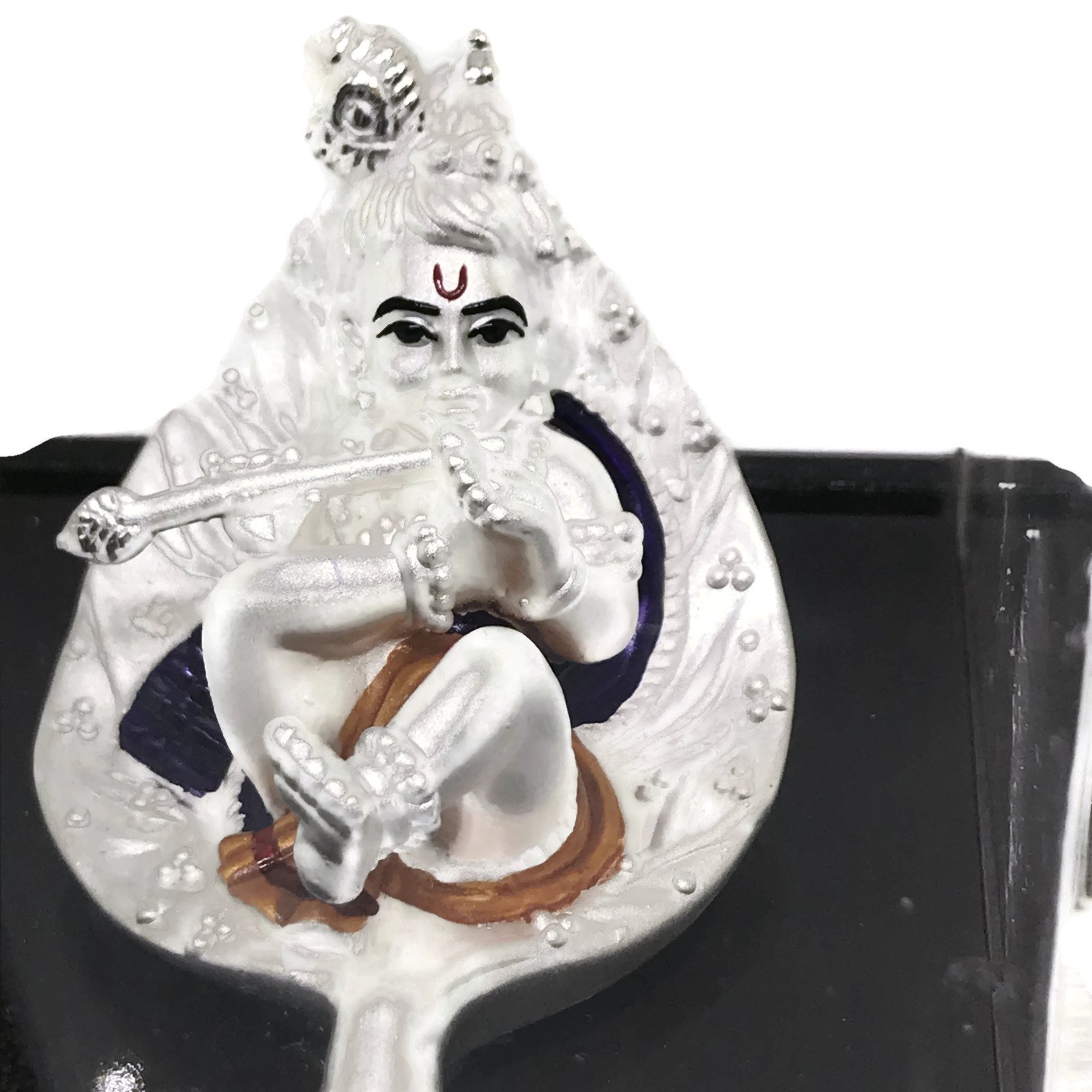 999 Pure Silver Krishna Idol / Statue / Murti (Figurine 01) Walmart