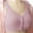 Pink, variant on Front Closure Bras for Women Gathering Plush Size Bras Solid Color Wireless Bras Full Coverage T-Shirt Bralettes