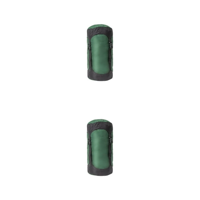 QualitChoice Sac de Compression à Cordon 1/2/3/5 Sac de Rangement pour Accessoires de Camping Randonnée Escalade Vert/m 2 Pcs