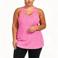 thumbnail image 6 of Uootdi Gym Tops for Women U Neck Sleeveless Racerback Keyhole Cutout Plain Marled Knit Tank Tops for Women Relaxed Fit Workout Sweat Wicking Womens Tees, 6 of 9