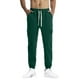 thumbnail image 2 of Pantalones largos para hombre, lisos, informales, con cintura elástica y bolsillos, deportivos, 2 of 7