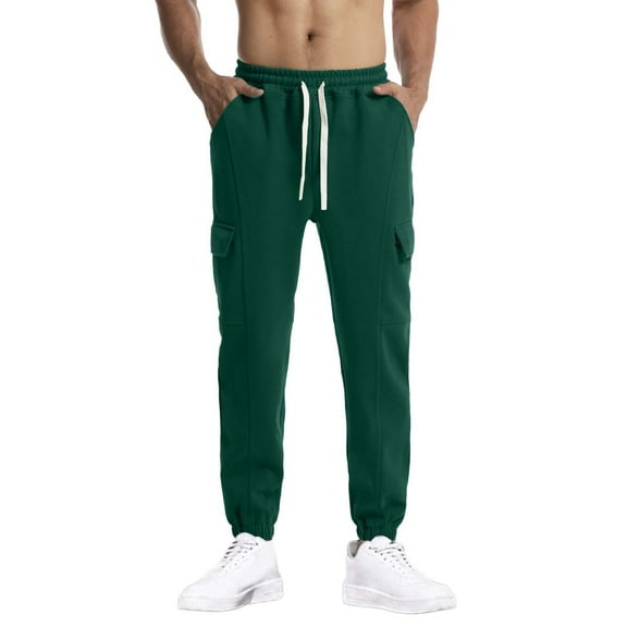 Lmnyox Comfy Sweatpants for Men Athletic Elastic Waist Drawstring Jogger Pants Tapered Leg Running Pants with Pocket