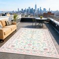 thumbnail image 4 of KOPOEELK 5x7 Washable Area Rug, Pink Oriental Traditional Non Slip Low Pile Carpet, Stain Resistant Indoor Floor Decor for Living Room, Bedroom and Dining Room, 4 of 6