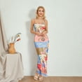 thumbnail image 7 of Lamuusaa Women's Summer Long Slip Dress Floral Fish Print Sleeveless Strap Slim Ankle Length Dress, 7 of 7