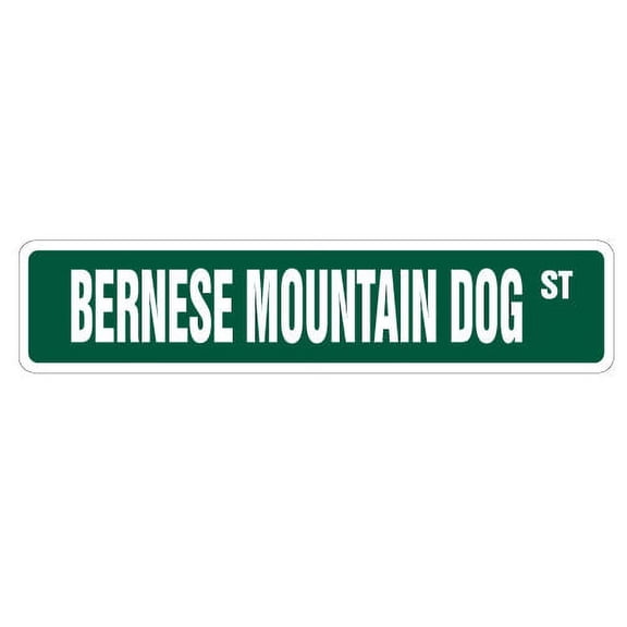 Bernese Mountain Dog Street [3 Pack] of Vinyl Decal Stickers | Indoor/Outdoor | Funny decoration for Laptop, Car, Garage , Bedroom, Offices | SignMission