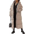 thumbnail image 2 of Abrigo largo acolchado, chaqueta acolchada de manga larga con capucha, 2 of 4