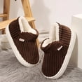 thumbnail image 5 of Chenyee Corduroy Fuzzy Slipper Booties for Women Men Platform Cozy Stylish Winter Slip On Fluffy House Shoe, 5 of 7