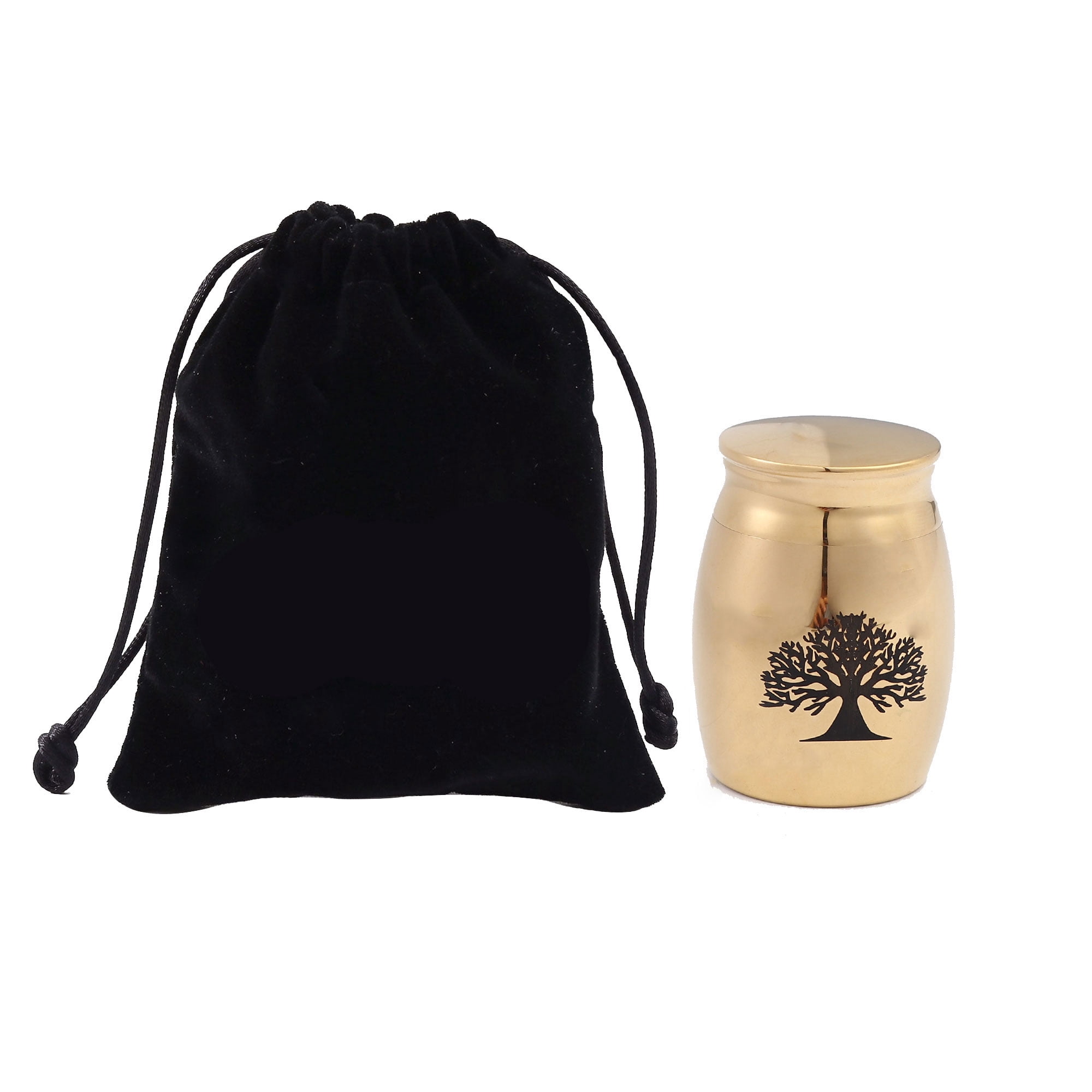 Tree of Life Cremation Urn, Mini Tree of Life Memoiral Urn for Ashes, Tree of Life Keepsake Urn for Ashes, Mini Urn for Dogs, Mini Urn for Cats, Ships Next Day! [Tree of Life, Gold, No Engraving]