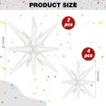 thumbnail image 3 of 6 globos laminados blancos con forma de estrella de 14 puntos de LAIAMER, 56 cm, 3 of 7