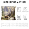 thumbnail image 5 of Orinice Bear Mountain Stream Wilderness Graphic Decorative Cushion Throw Pillow Cover 18x18in, 5 of 5