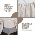 thumbnail image 6 of Superior Melange Flannel Cotton Sheet Set, California King, Beige, 6 of 11