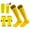 Yellow, variant on ASFGIMUJ 3 Pairs Kids Soccer Socks Striped Knee High Tube Socks Football Uniform Sports Socks for Boys Girls 6-12 Years Old