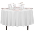 thumbnail image 3 of Ltc Linens Nappe Ronde de 90 Pouces Blanche pour Table Ronde - Nappe Résistante aux Taches et aux Plis - Nappe en Polyester Lavable pour Mariage et Fête, 3 of 4