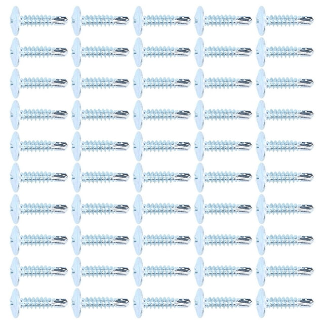 Vis Auto-Perçantes, Vis de Fixation Filetage Transparent Galvanisé 50 Pcs pour Fixation