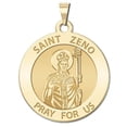 thumbnail image 2 of Picturesongold.Com Saint Zeno Religious Medal Necklace Pendants - 3/4 inch Size of a Nickel -Sterling Silver, 2 of 3