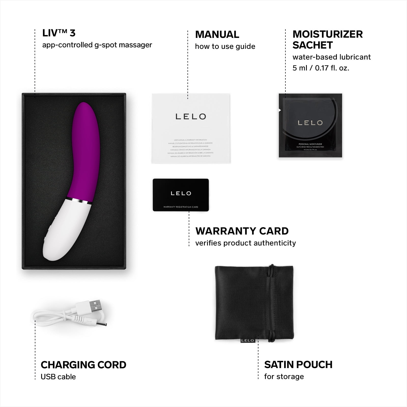 LELO Liv 3 App-Controlled G-Spot Vibrator Plum - View #2