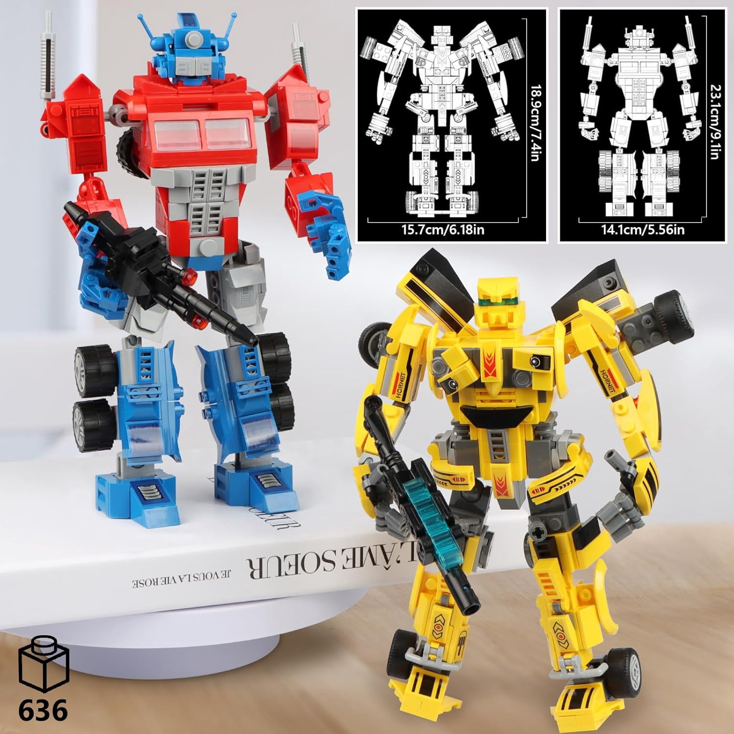 Transforming Building Set, Collectible 2in1 Transformation Robot and Truck Building Block Set, STEM Toys Gifts for Boys Kids 12+