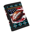 thumbnail image 2 of Chririnla American Football Geometric Trifold Card Wallet, Polyester Kids Trifold Wallet for Outdoor, Slim Compact Little Boys Wallet, 2 of 6