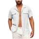 thumbnail image 2 of pstuiky Camisas de vestir de manga corta para hombre, Blusas y camisas de cuello redondo con estampado informal de manga corta y cuello redondo para hombre camisetas de hombre m, 2 of 6